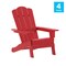 Flash Furniture Red Adirondack Patio Chairs with Cupholder, 4PK 4-LE-HMP-1044-10-RD-GG - alternate 6